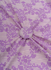 Cotton Flex Lavender Color Floral Pattern Natural Print Fabric.